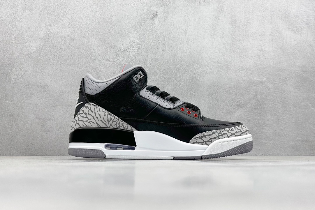 F版 Air Jordan 3 ”Black Cement” AJ3 乔3元年黑水泥 DN3707-010