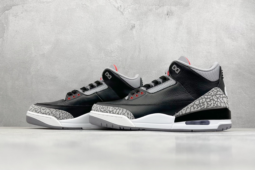 F版 Air Jordan 3 ”Black Cement” AJ3 乔3元年黑水泥 DN3707-010