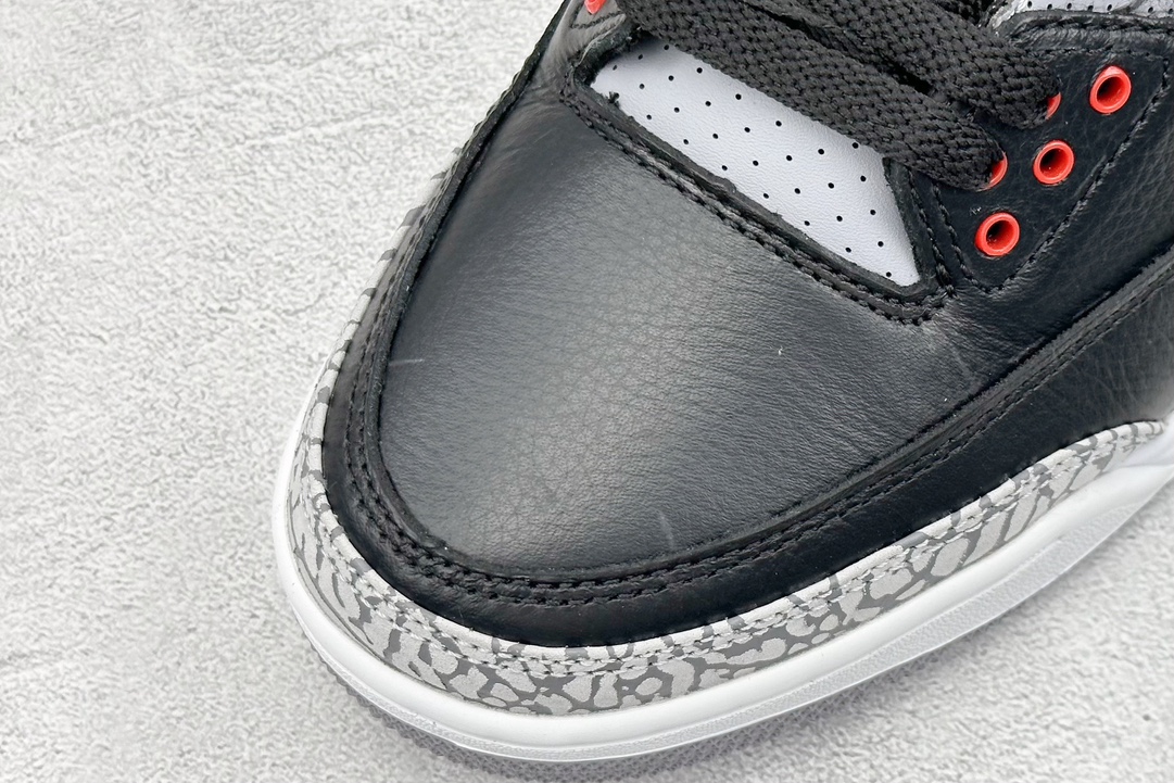 F版 Air Jordan 3 ”Black Cement” AJ3 乔3元年黑水泥 DN3707-010