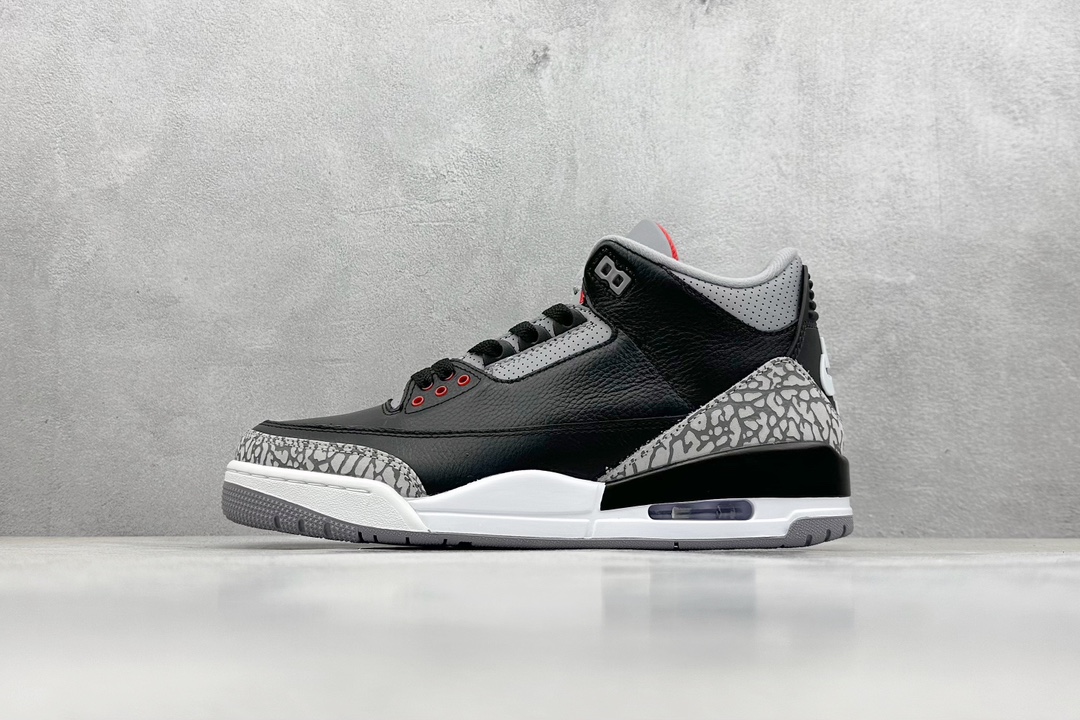 F版 Air Jordan 3 ”Black Cement” AJ3 乔3元年黑水泥 DN3707-010