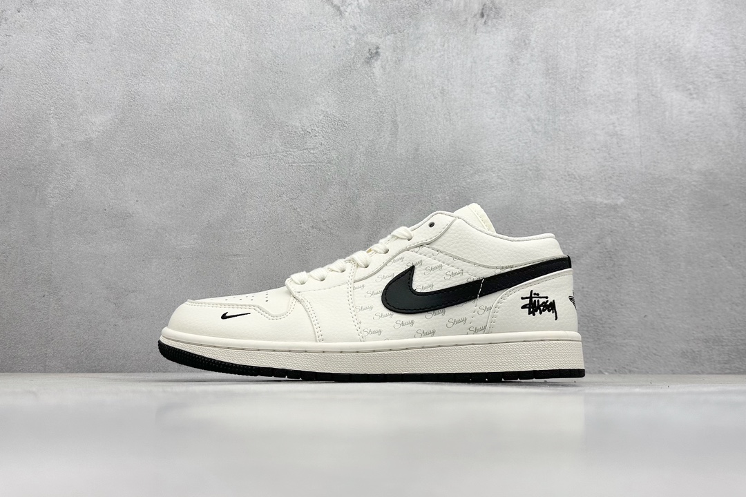 Air Jordan 1 Retro Low x Stussy 斯图西白黑小钩 SJ9950-008