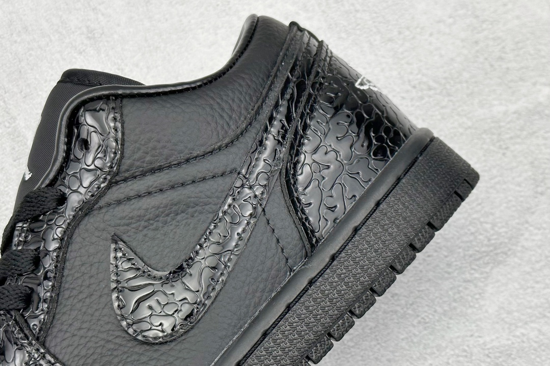 外贸 Jordan Air Jordan 1漆皮皮革 LOW “Black Croc”黑色 HJ7743-010