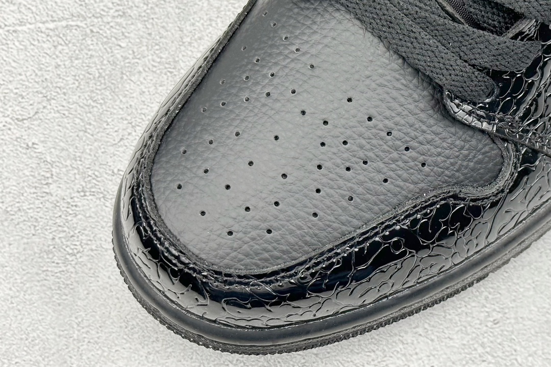 外贸 Jordan Air Jordan 1漆皮皮革 LOW “Black Croc”黑色 HJ7743-010