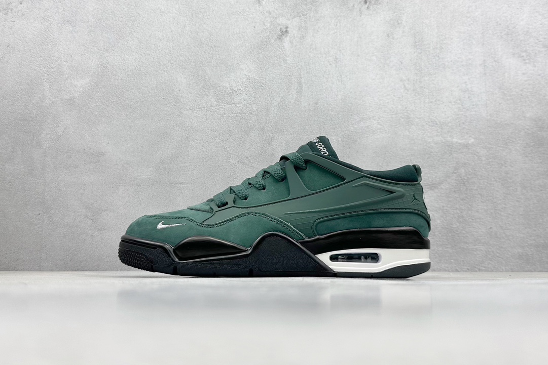 F版 Nigel Sylvester x Jordan Air Jordan 4 RM “Fence Green” AJ4低帮 复刻麂皮绿 HF4334-300