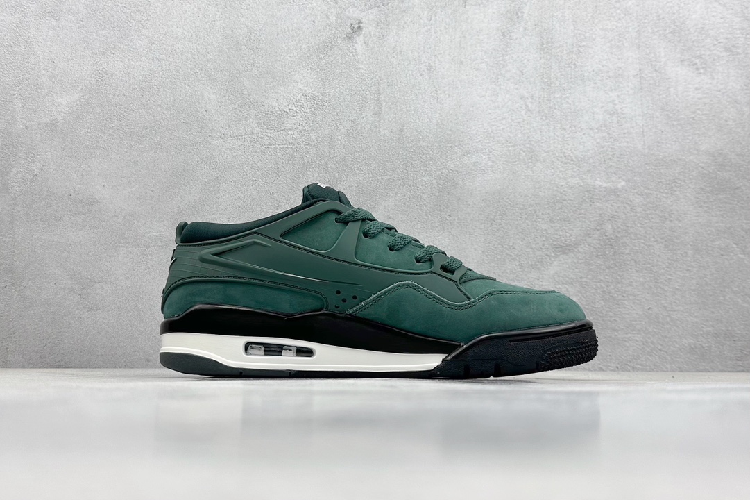 F版 Nigel Sylvester x Jordan Air Jordan 4 RM “Fence Green” AJ4低帮 复刻麂皮绿 HF4334-300