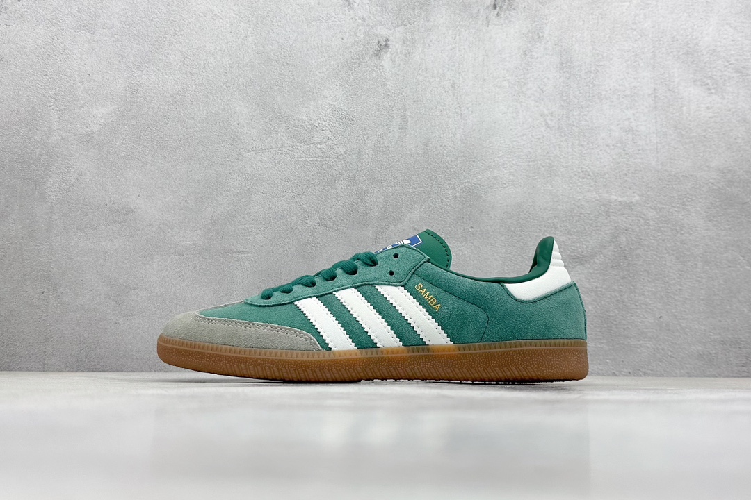 adidas originals Samba OG 翻毛白绿灰 ID2054