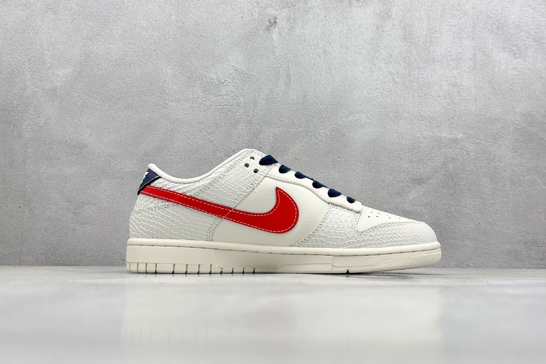 Nike SB Dunk Low x Supreme 白蓝红蟒纹 BB8685-101