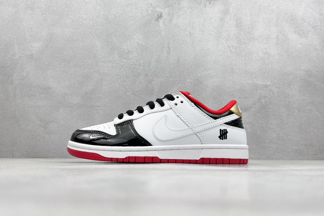 Nike SB Dunk Low x Undefeated 白黑红漆皮 XB3802-349