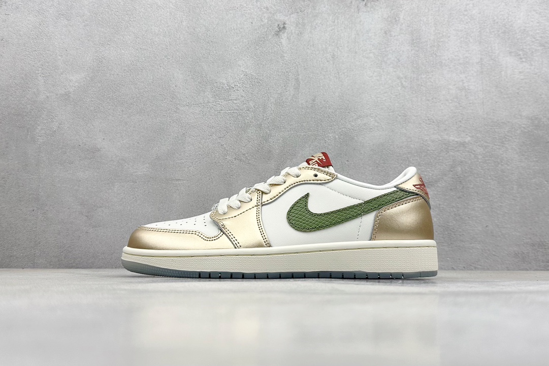 平台订单 Air Jordan 1 Low ”Chinese New Year” 低帮 龙年限定 白绿 FQ6593-100