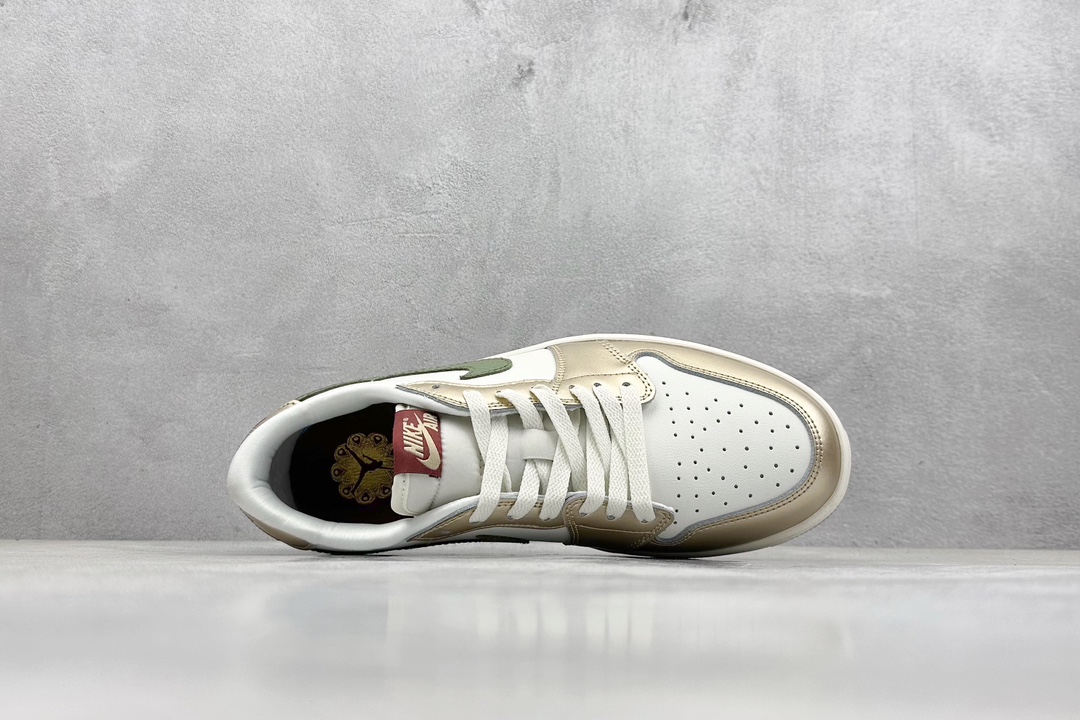 平台订单 Air Jordan 1 Low ”Chinese New Year” 低帮 龙年限定 白绿 FQ6593-100