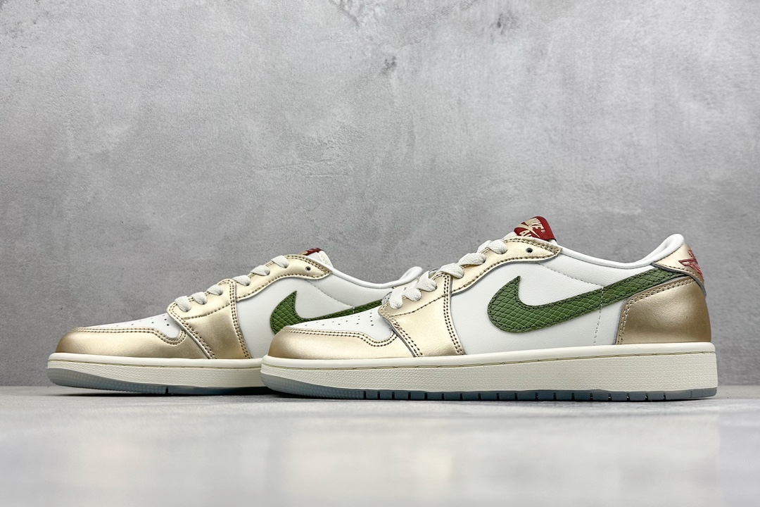 平台订单 Air Jordan 1 Low ”Chinese New Year” 低帮 龙年限定 白绿 FQ6593-100