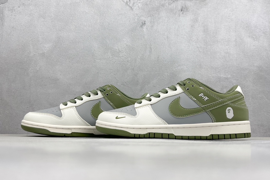 Nike SB Dunk Low x BAPE 白灰绿满天星 BB8969-004