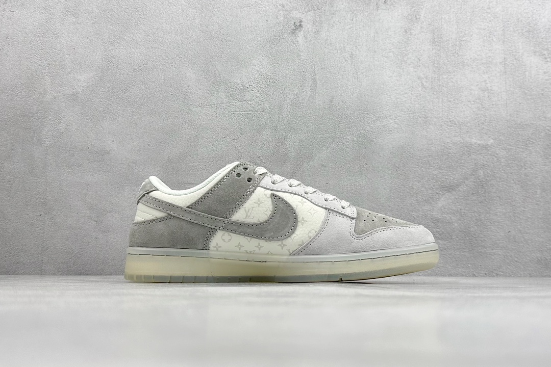 NK Dunk Low Retro ”DIY高端定制” LV灰白 低帮休闲运动板鞋 CR8033-503