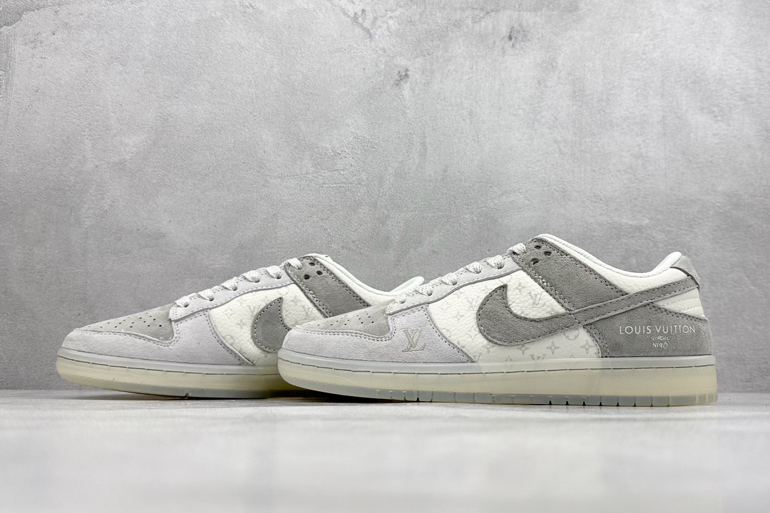 NK Dunk Low Retro ”DIY高端定制” LV灰白 低帮休闲运动板鞋 CR8033-503