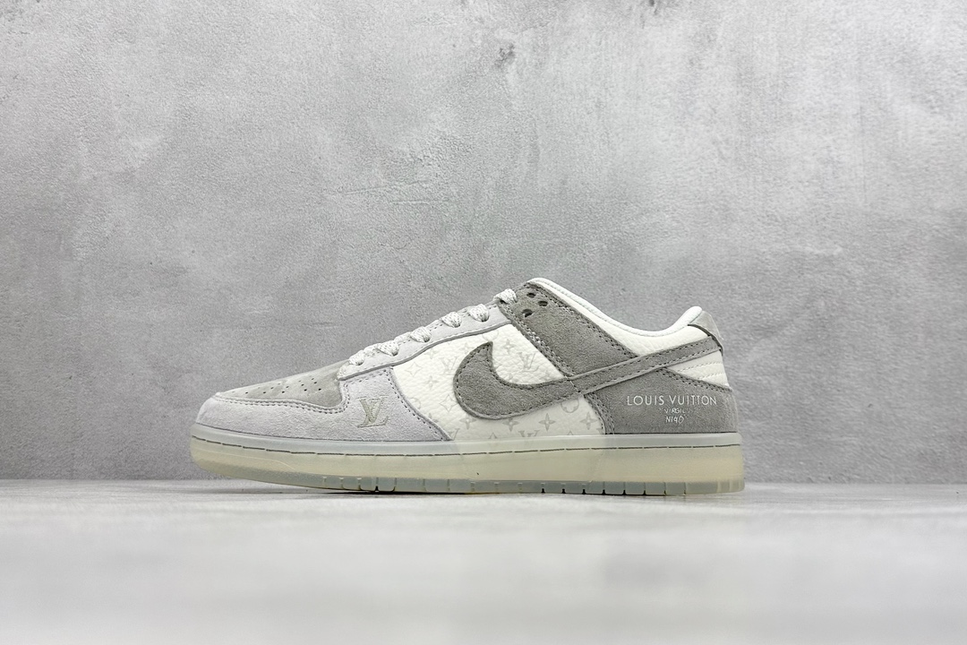 NK Dunk Low Retro ”DIY高端定制” LV灰白 低帮休闲运动板鞋 CR8033-503