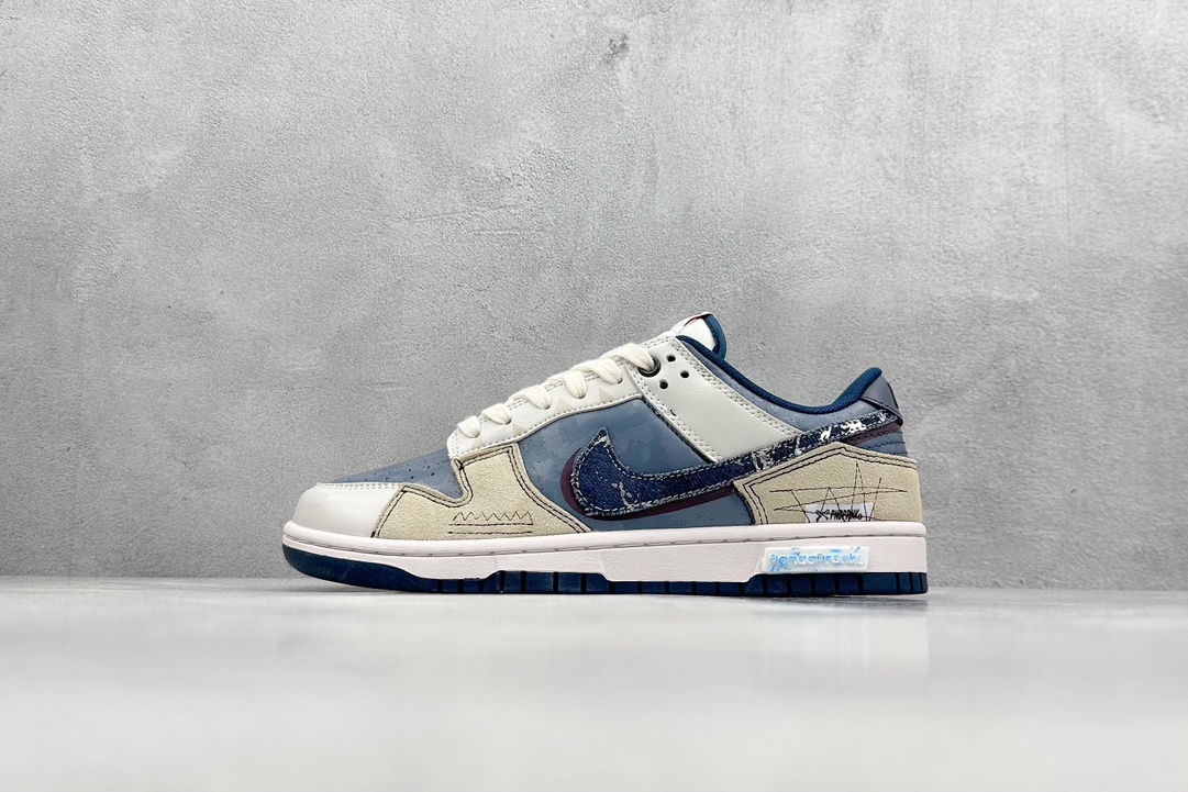 礼盒 Nike SB Dunk Low 熊猫恶作剧 乘浪钓手 竭泽而渔 蓝棕 DD1391-400