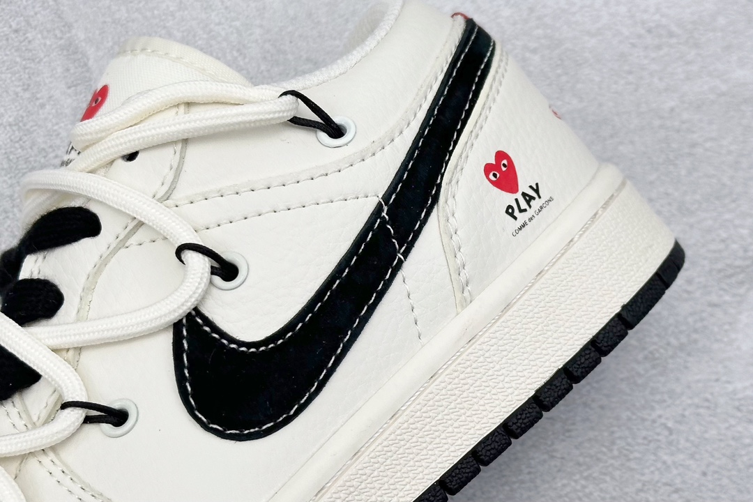 Air Jordan 1 Retro Low x Comme des Garcons 川久米白黑绑带 SJ9950-014