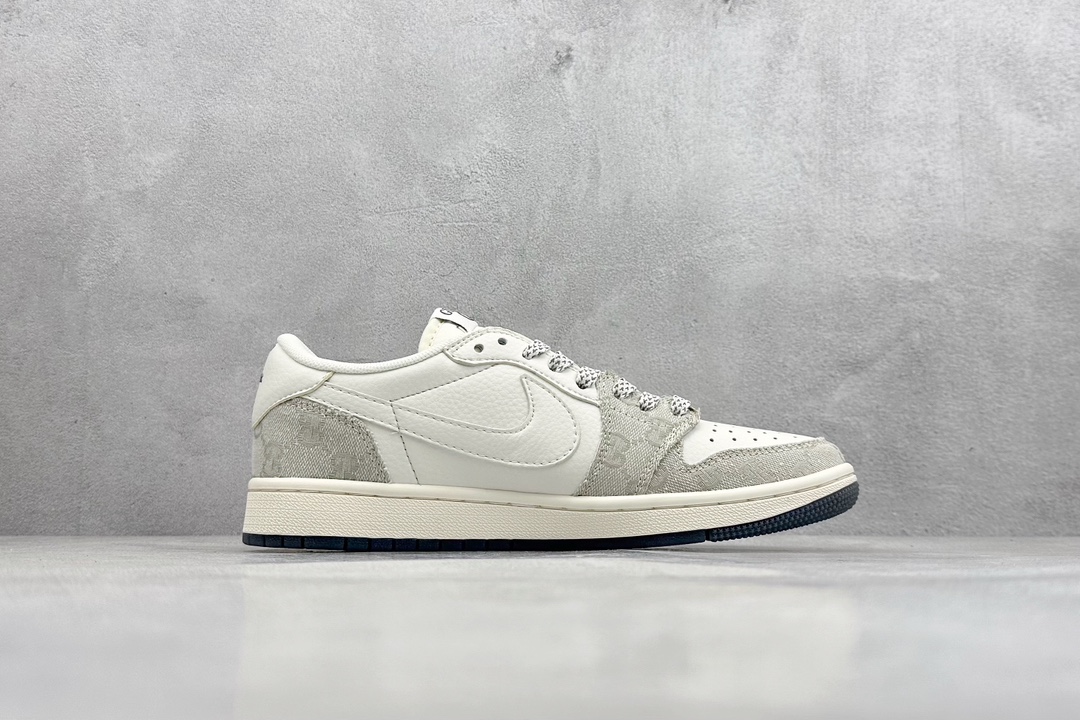 is Scott x Fragment Design x Air Jordan 1 Low OG SP AJ1 乔1 古驰联名-烟灰色 低帮文化休闲板鞋 XZ1658-002