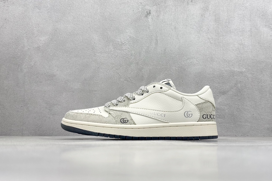 is Scott x Fragment Design x Air Jordan 1 Low OG SP AJ1 乔1 古驰联名-烟灰色 低帮文化休闲板鞋 XZ1658-002