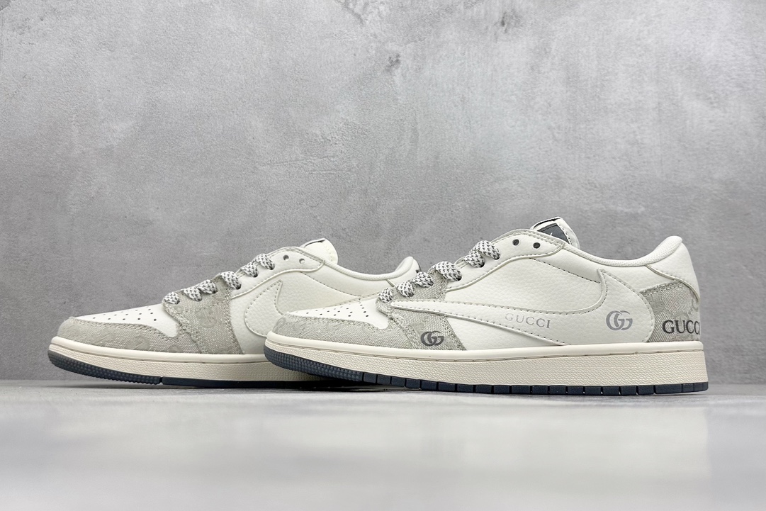 is Scott x Fragment Design x Air Jordan 1 Low OG SP AJ1 乔1 古驰联名-烟灰色 低帮文化休闲板鞋 XZ1658-002