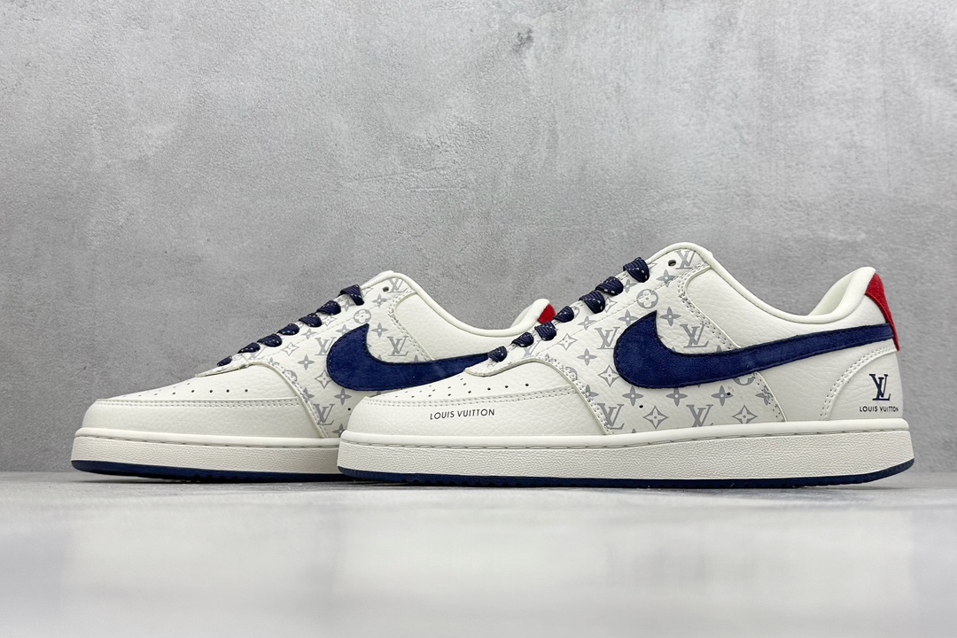 A Nike Court Vision Low x Louis Vuitton 白蓝红 休闲运动板鞋 FD5188-222