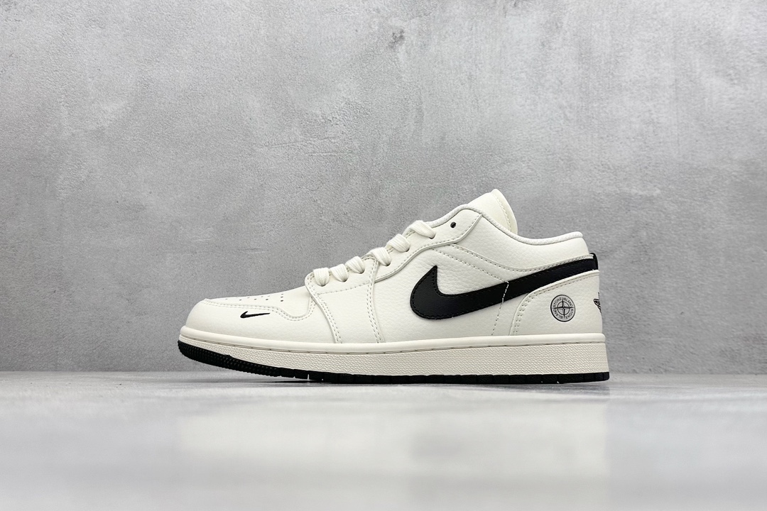 Air Jordan 1 Retro Low x Stone Island 白黑小钩 LJ6688-003