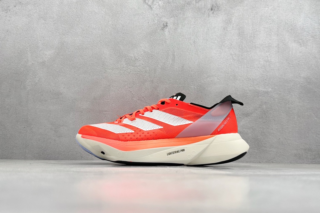 Adidas Adios Pro 3 w 泡棉搭配碳纤维板 缓震透气跑步鞋 GX9777