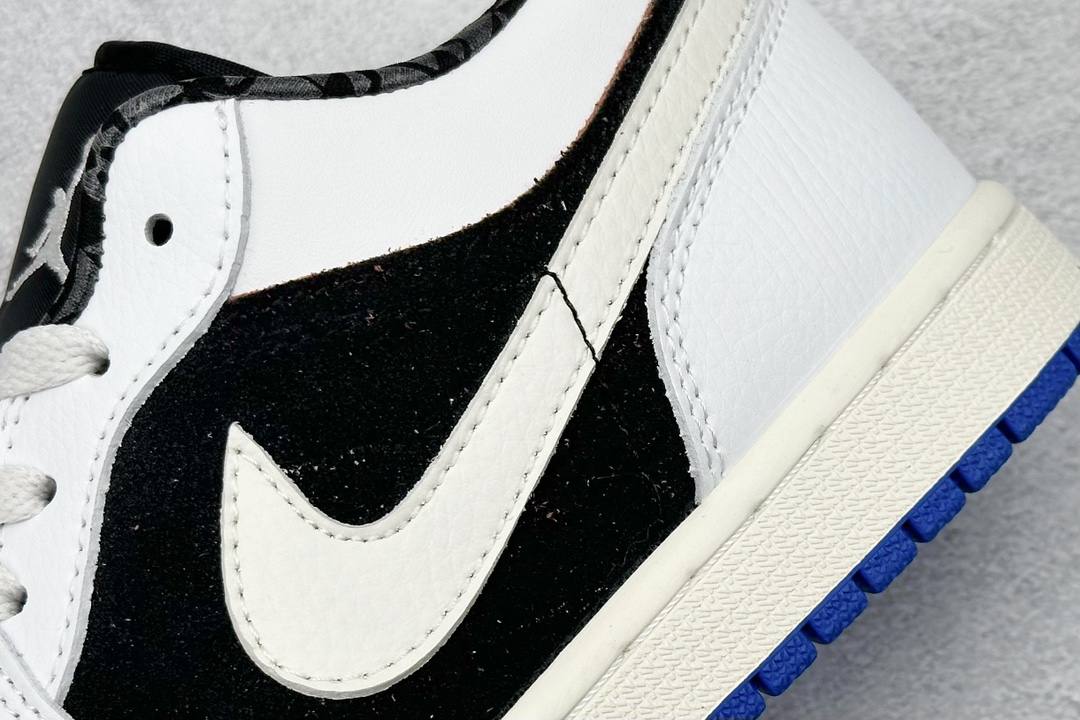 外贸 Air Jordan 1 Retro Low ”Quai 54” 黑白蓝 HQ0764-001