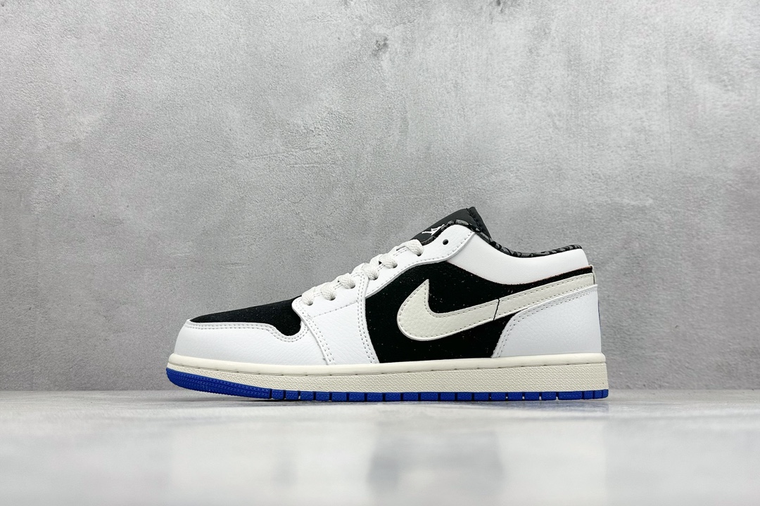 外贸 Air Jordan 1 Retro Low ”Quai 54” 黑白蓝 HQ0764-001