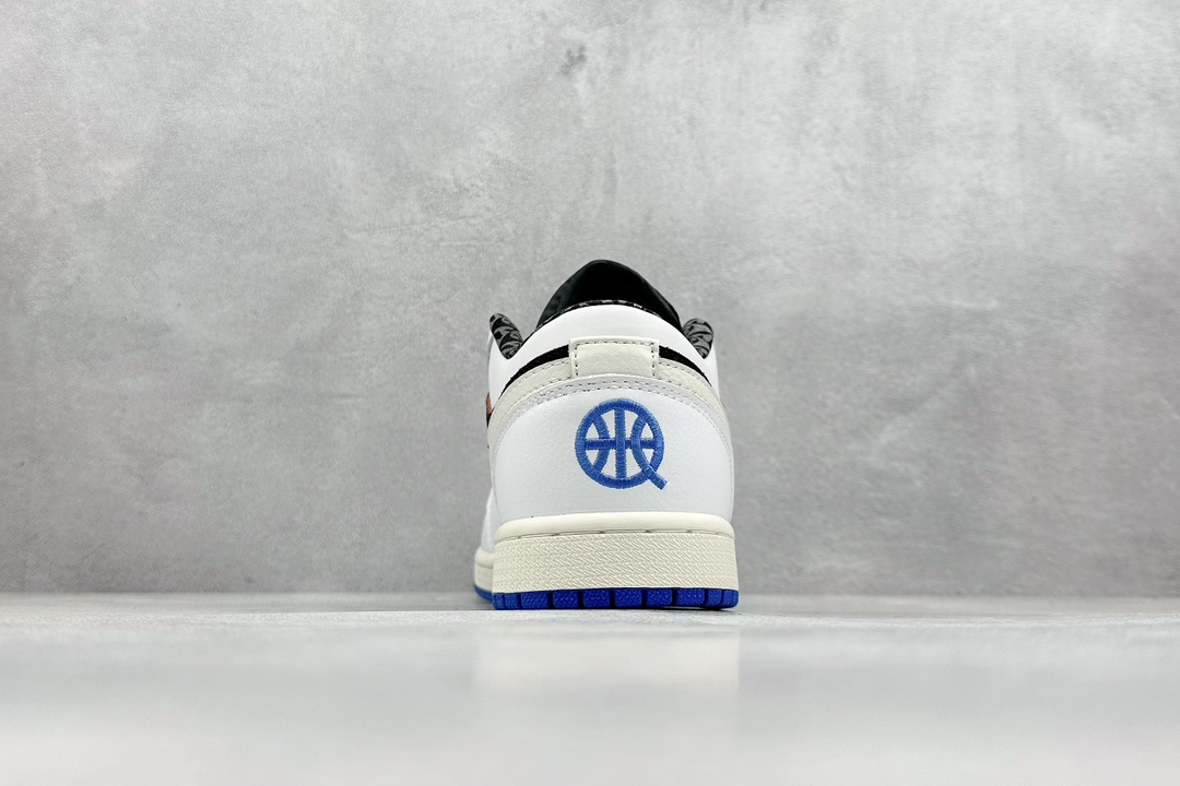 外贸 Air Jordan 1 Retro Low ”Quai 54” 黑白蓝 HQ0764-001