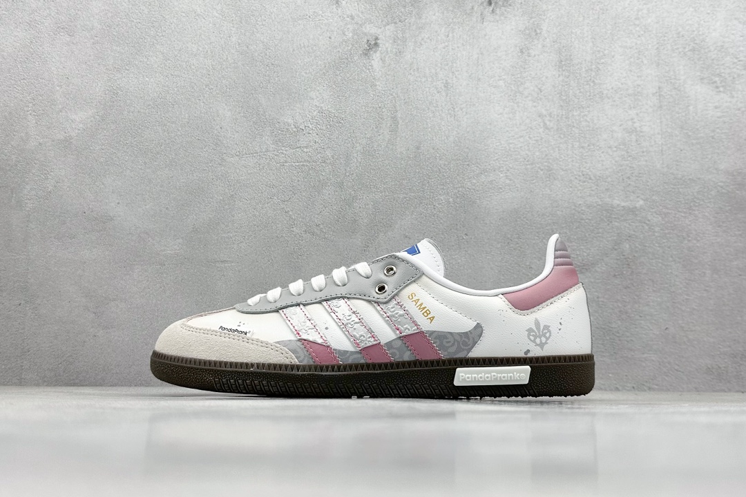 盒 adidas originals Samba 摩登微镜 白粉 B75806