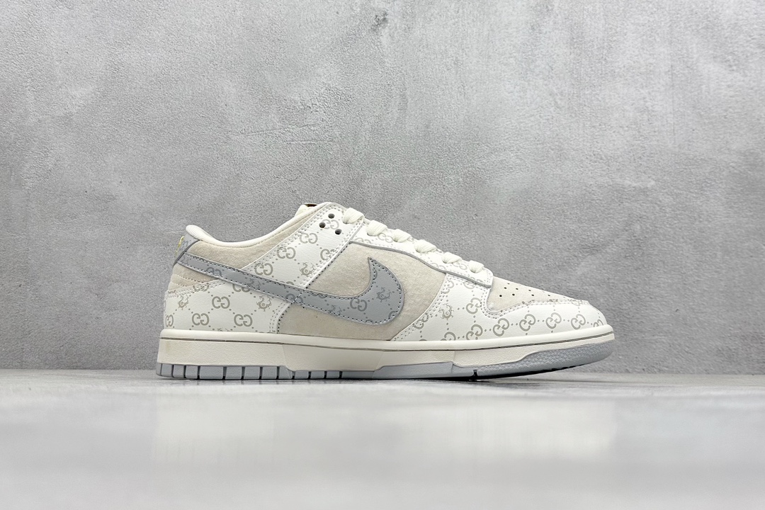 Nike SB Dunk Low x GUCCI 龙年限定 白灰古驰老花 FC1688-159