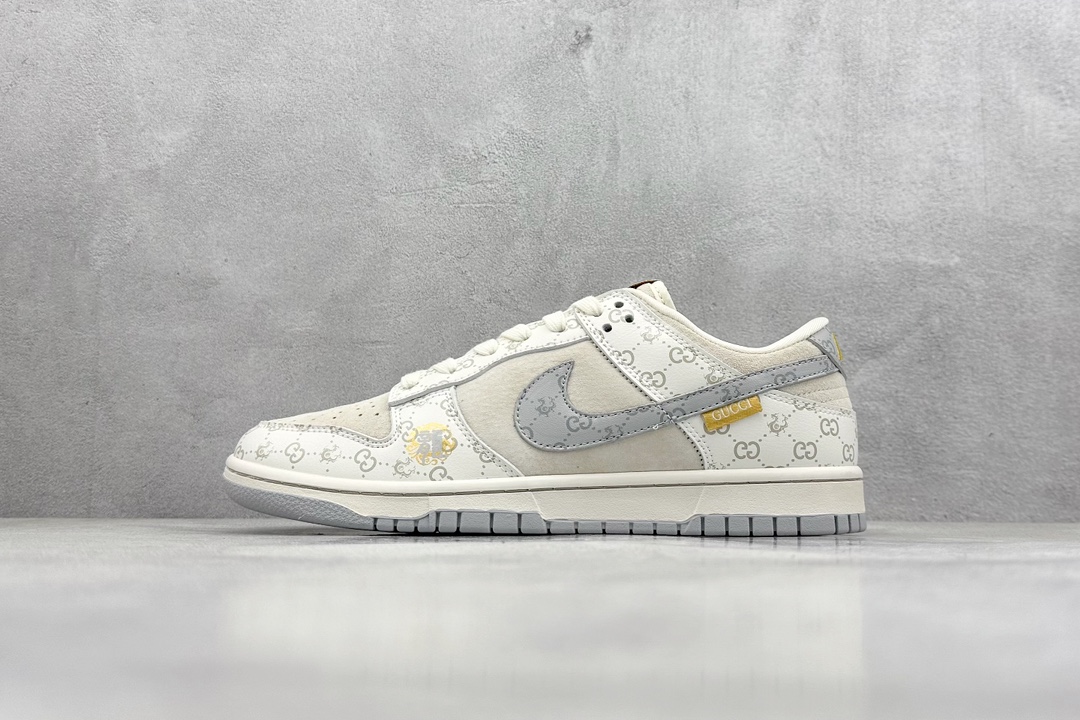 Nike SB Dunk Low x GUCCI 龙年限定 白灰古驰老花 FC1688-159