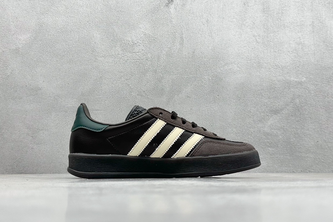 ZX神版 adidas Originals Gazelle INdoor 黑棕 三叶草休闲防滑耐磨低帮板鞋 IH0374