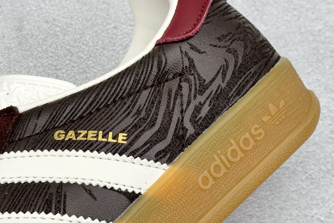 ZX神版 adidas Originals Gazelle INdoor 棕白红 三叶草休闲防滑耐磨低帮板鞋 JP5671