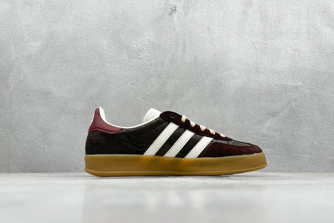 ZX神版 adidas Originals Gazelle INdoor 棕白红 三叶草休闲防滑耐磨低帮板鞋 JP5671