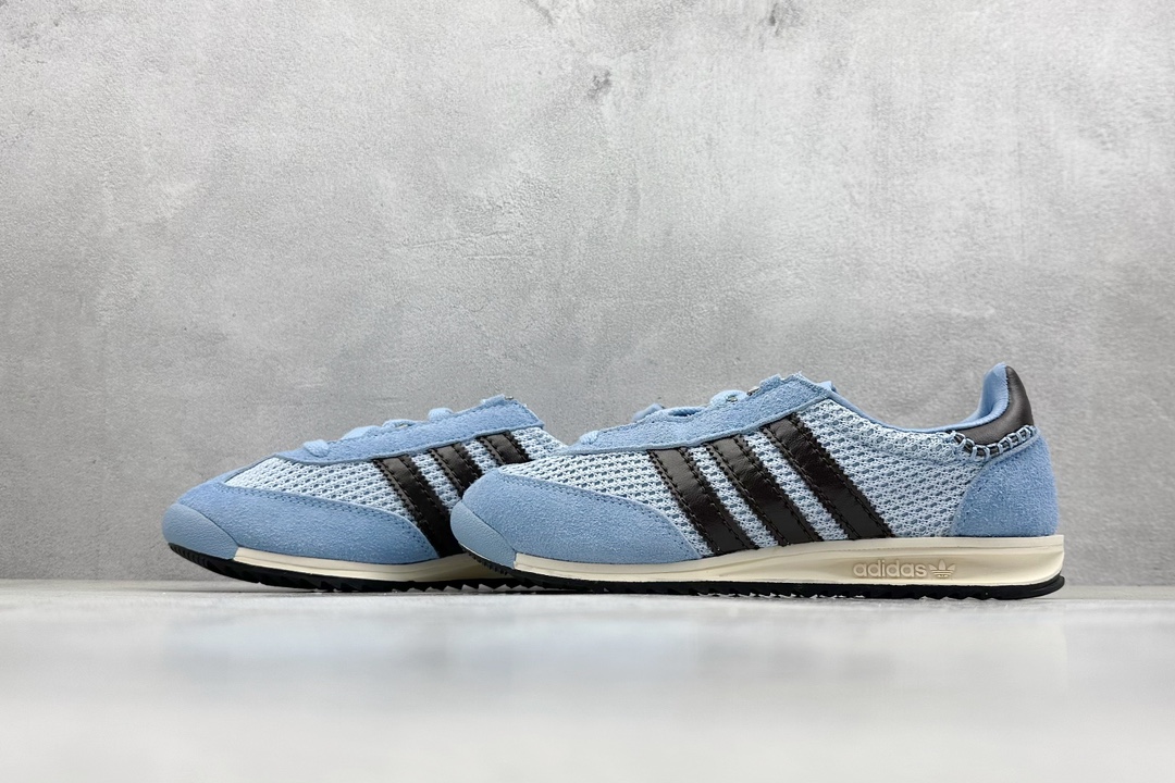 adidas Originals SL 76 x WALES BONNER 蓝黑 阿迪休闲防滑耐磨低帮板鞋 IH3262