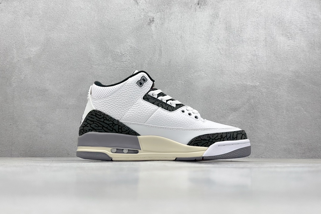 Air Jordan 3 Retro 白灰 潮流复古篮球鞋 象牙白 CT8532-106