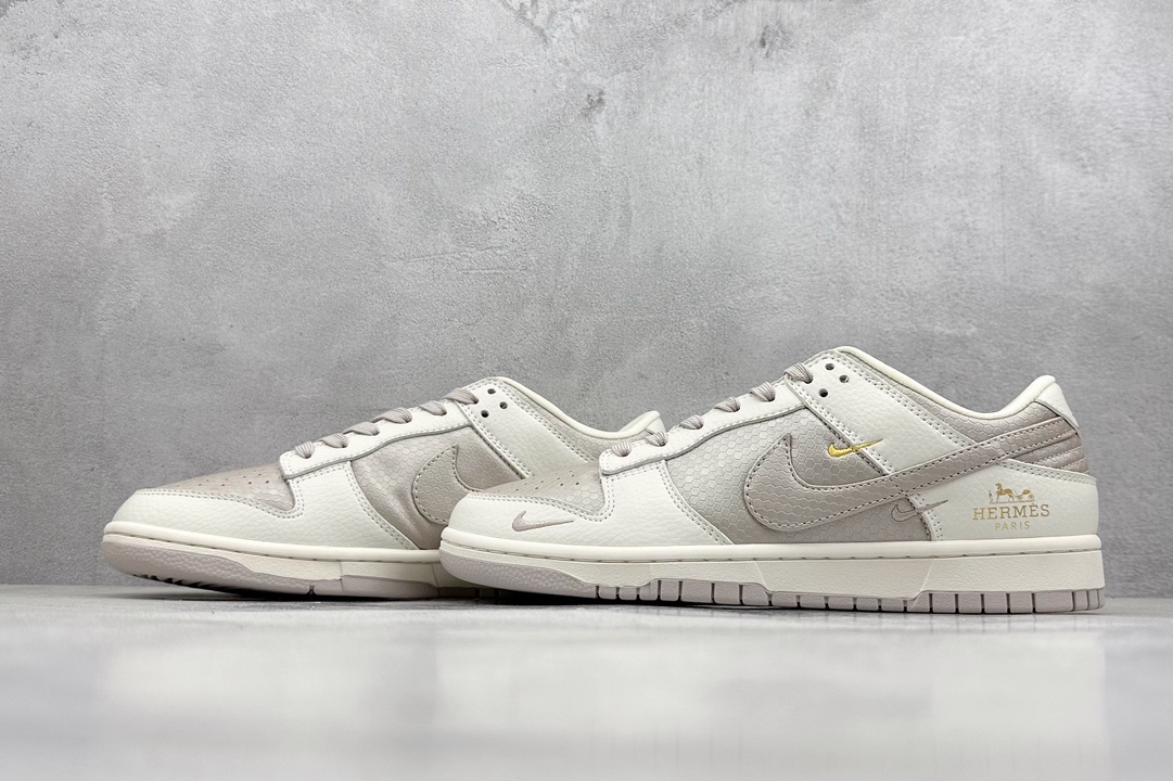 Nike SB Dunk Low x HERMES 爱马仕米白紫三钩 XD6188-040