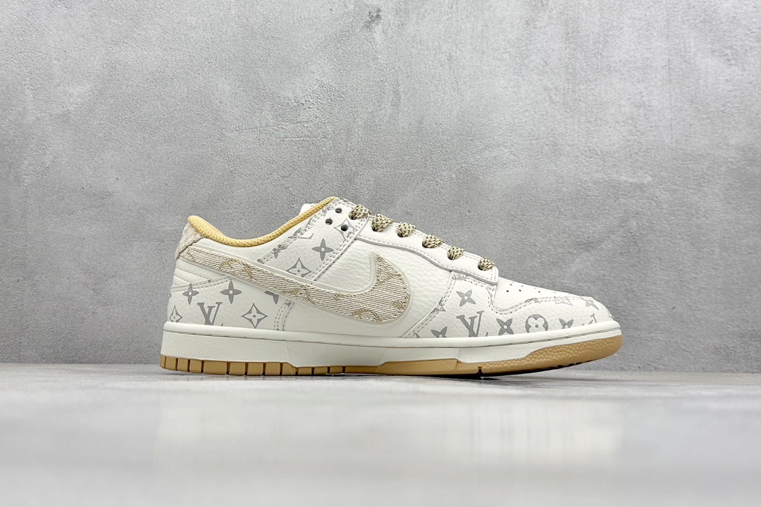 Nike SB Dunk Low x Louis Vuitton 白黄印花满天星 FC1688-164