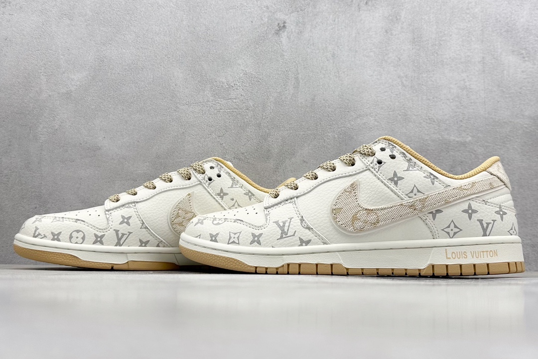 Nike SB Dunk Low x Louis Vuitton 白黄印花满天星 FC1688-164