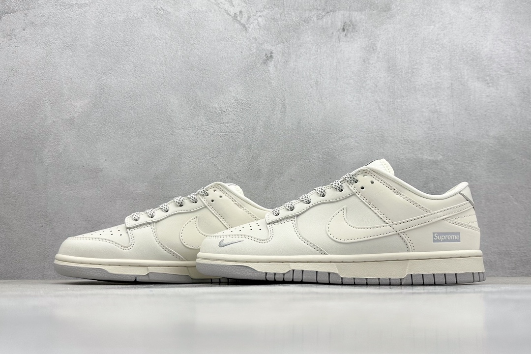 K版 NIKE SB Dunk Low x Supreme 奶白银小钩满天星 XX8888-001