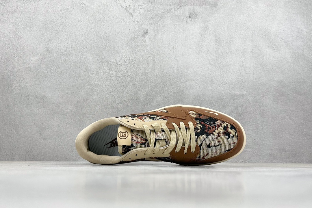 Travis Scott x Nike Air Jordan 1 Low x CLOT 三方联名 Air Jordan 1 Low 反转迷彩棕黄倒钩 JH6088-610