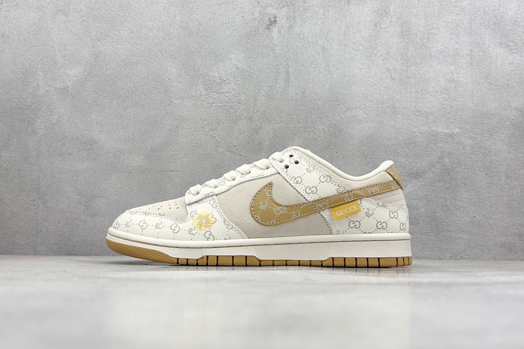 Nike SB Dunk Low x GUCCI 灰黄翻毛 FC1688-157