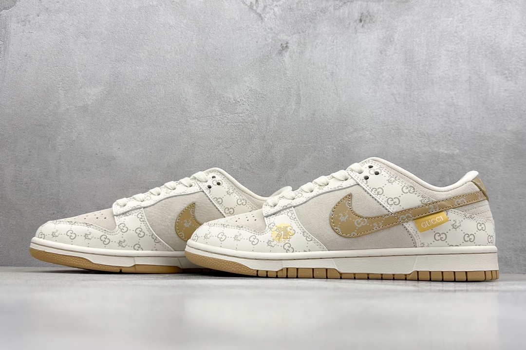 Nike SB Dunk Low x GUCCI 灰黄翻毛 FC1688-157