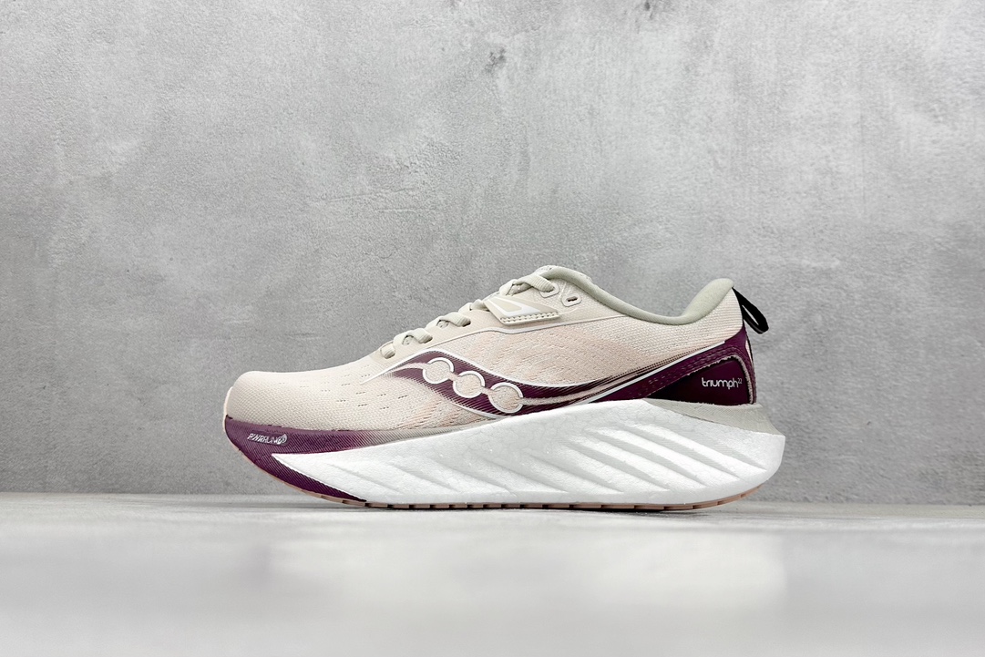 Saucony Triumph 22 减震耐磨慢跑鞋 世界四大慢跑鞋之一 采用工学透气网眼鞋面材质 正确缓震鞋垫