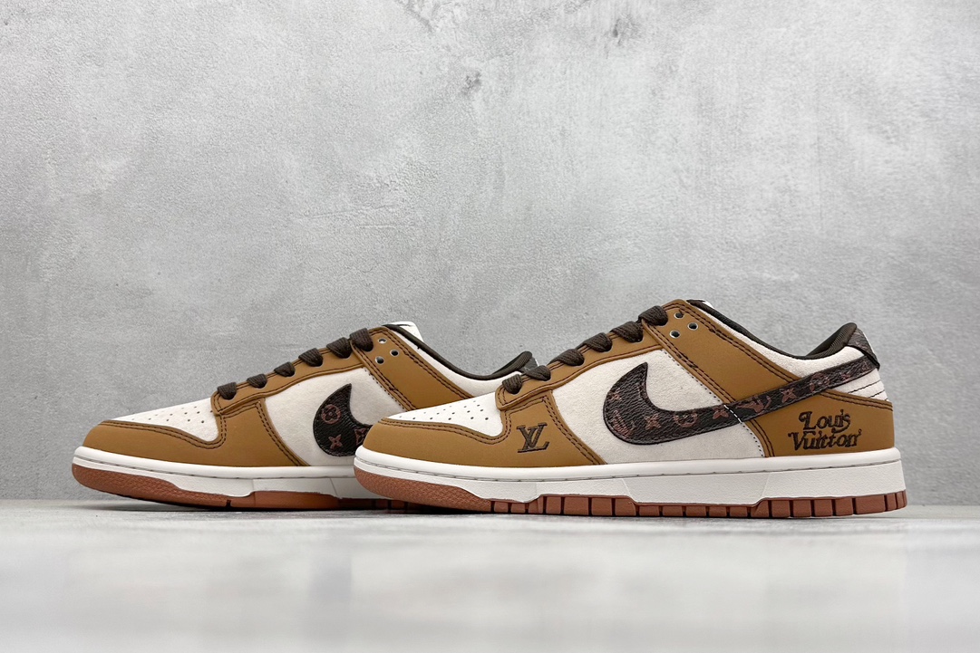 Nike SB Dunk Low x Louis Vuitton 白黑棕老花 DQ1098-342