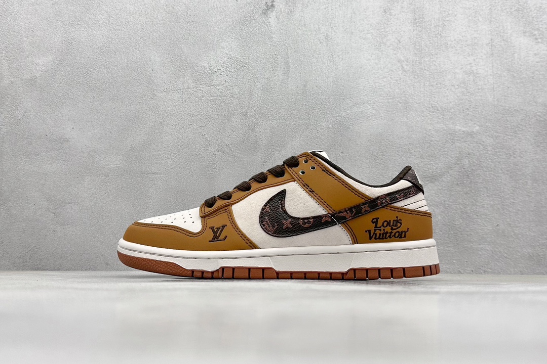 Nike SB Dunk Low x Louis Vuitton 白黑棕老花 DQ1098-342