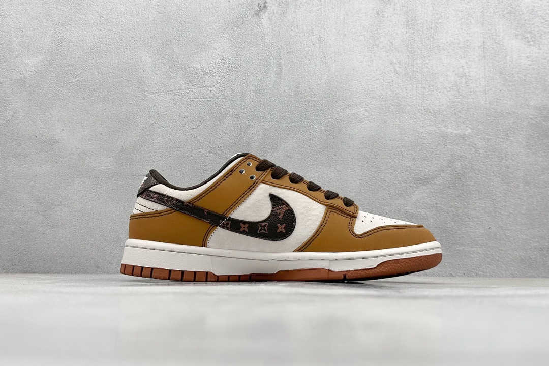 Nike SB Dunk Low x Louis Vuitton 白黑棕老花 DQ1098-342