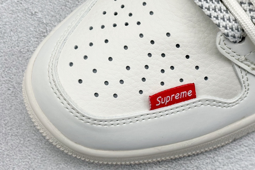 Jordan 1 Retro Low x Supreme 米白红小标绑带满天星 SJ9950-017